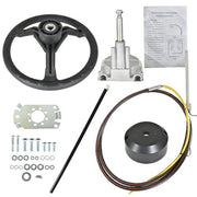 DURAFORCE 10 Feet Boat Rotary Steering System Outboard Kit SS13710 Marine W/ 12.4" Wheel
