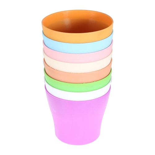DURAFORCE 8 × 6.7In Plastic Plant Container Colorful Plant Flower Pots Nursery Seedlings