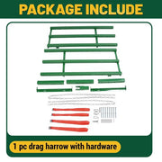 DURAFORCE 8Ft Drag Harrow Driveway Grader Landscape Power Rake For ATV UTV Tractor Yard
