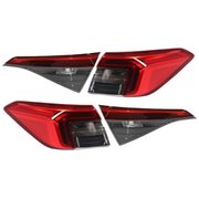 DURAFORCE Set Tail Lights For 2022 2023 2024 Honda Civic Sedan Rear Lamps Outer Inner Side