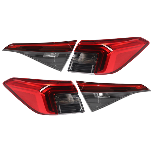 DURAFORCE Set Tail Lights For 2022 2023 2024 Honda Civic Sedan Rear Lamps Outer Inner Side