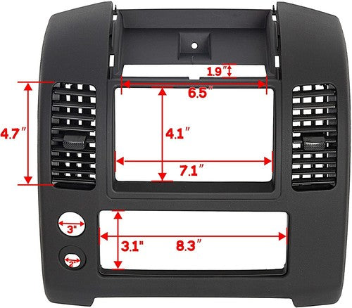 Black Center Dash Console Instrument Panel Bezel for Nissan Frontier 2005-2020