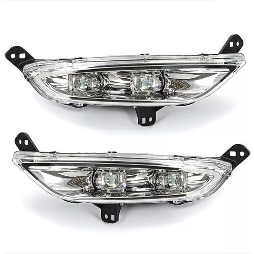 DURAFORCE LED Pair Fog Lights Left & Right Chrome For 2015 2016 15 16 Chrysler 200