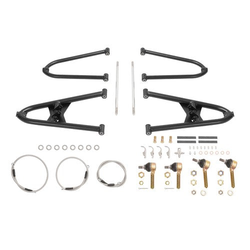 2 1 Front A Arms for Honda TRX450R with Braided Brake Lines Clamps 2004 2007