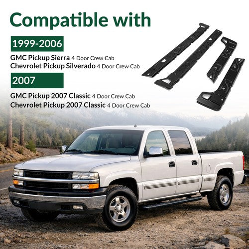 DURAFORCE Inner Rocker Panels FOR 99-07 Chevy Silverado GMC Sierra 1500/2500/3500 Crew Cab