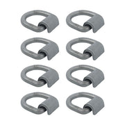 DURAFORCE 8 Pack 3/4" Heavy Duty Weld On Forged D Rings with Welding Clips, 26,500 lbs