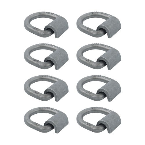 DURAFORCE 8 Pack 3/4" Heavy Duty Weld On Forged D Rings with Welding Clips, 26,500 lbs