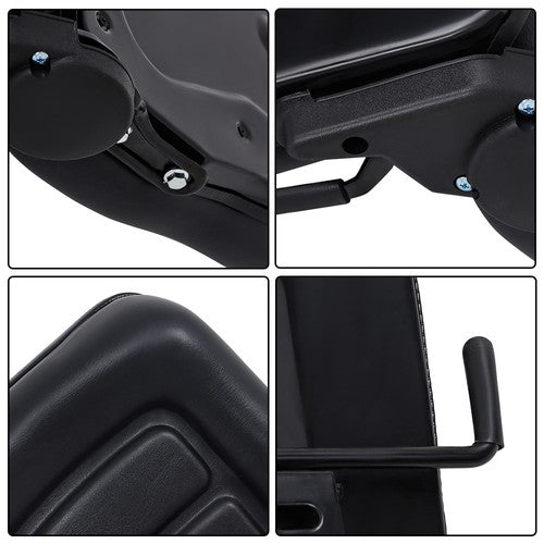 DURAFORCE Universial Fold Seat for Forklift Tractor with Adjustable Angle Back Slide New