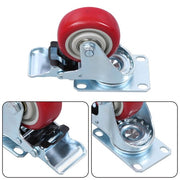 DURAFORCE 3 Inch Industrial Heavy Duty Swivel Caster Wheels with Brake Set of 4 Safety
