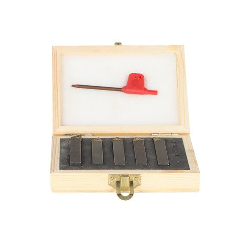 DURAFORCE 5Pack 3/8" Indexable Carbide Turning Inserts Holder Set for Machining Lathes