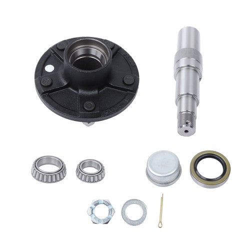DURAFORCE New 1 Set For 5 on 5.5" Wheel Hub Kit and 8.75" Round #84 Spindle(7-Piece Set)