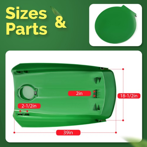 DURAFORCE Tractor Upper Hood Cover w/ Fuel Door For John Deere 4010 4110 4115 #LVU11489
