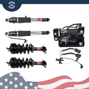 DURAFORCE Front Rear Shock Absorber Strut Assys + Compressor For Cadillac Escalade 2015-20