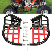 DURAFORCE Nerf Bars Foot Peg Heel Guard For Honda 400EX 400X All Years Black Nerf Red Nets