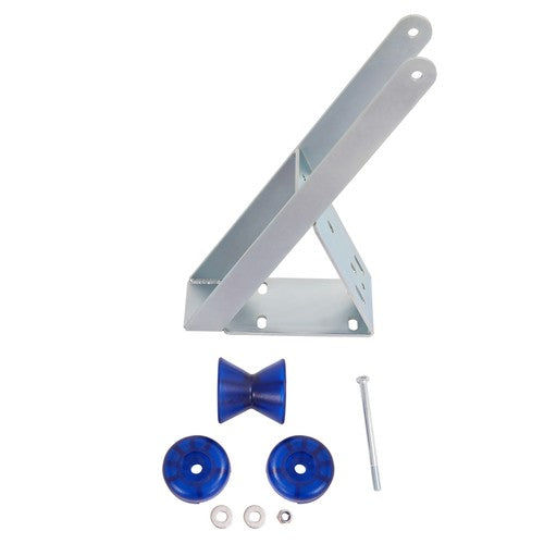 DURAFORCE Boat Trailer Winch Seat With Blue Roller and End Caps For 2" and 3" Winch Posts