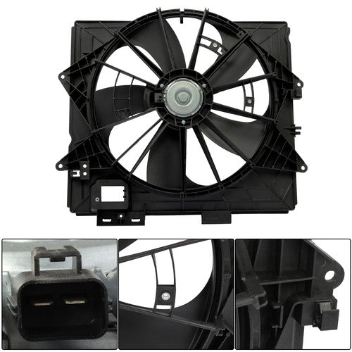 DURAFORCE 622930 Radiator Condenser Cooling Fan Assembly For Cadillac CTS 2009 2010-2013