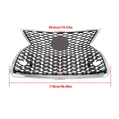 DURAFORCE Chrome Black Plastic For Lexus RX350 RX450h 2020-2022 Front Upper Grille Grill