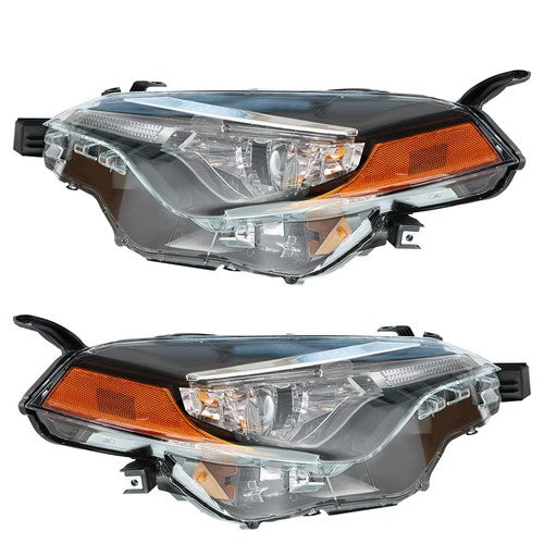 DURAFORCE For Toyota Corolla L Le Eco 2017-2019 Headlight Projector Set Halogen L+R Clear