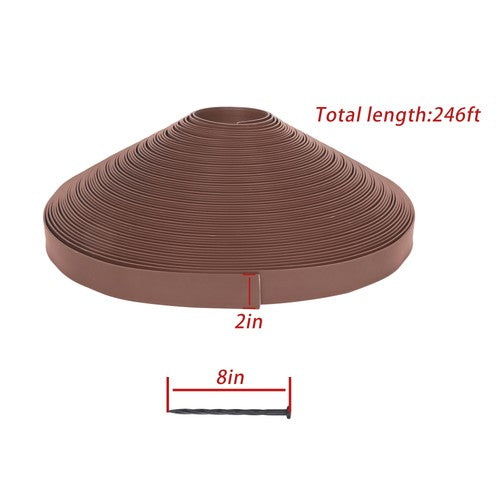 DURAFORCE 2 inches high 246 feet Garden edge lawn grass stone isolation strip