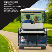 DURAFORCE Rear Flip Seat For Pre-1994 EZGO Marathon Golf Cart Folding Seat Off-White