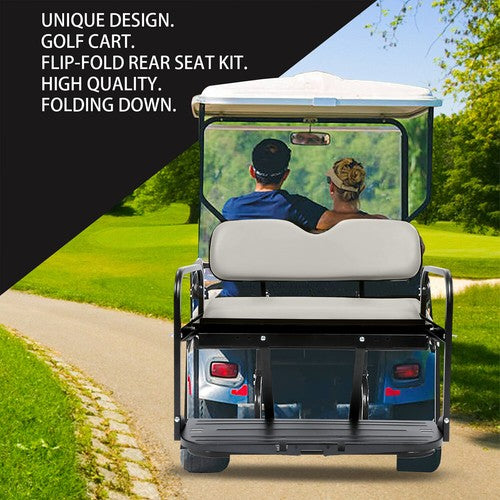 DURAFORCE Rear Flip Seat For Pre-1994 EZGO Marathon Golf Cart Folding Seat Off-White