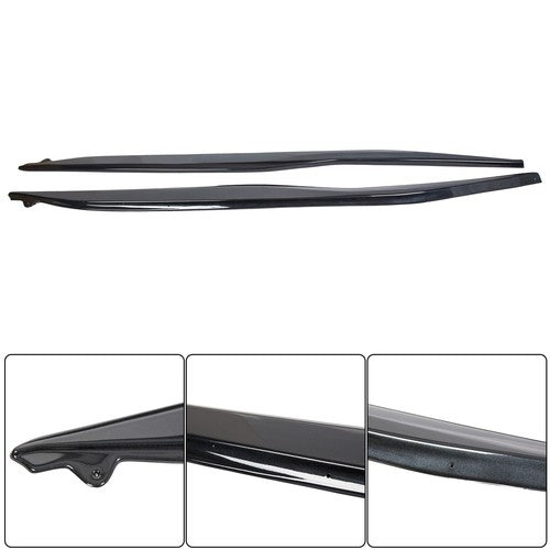 Metallic Side Skirts Z06 Style ABS Gloss Black for 2014 2019 14 Up Corvette C7