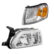 DURAFORCE JDM Chrome Headlights Turn Signal Corner Lights for 1993-1997 for Toyota Corolla