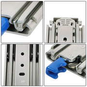 DURAFORCE Locking Drawer Slides 12 Inch Full Extension & Lock 500 lb Load Capacity 1 Pair