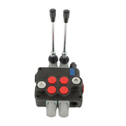 DURAFORCE 32 GPM 2 Spool 3600 PSI Hydraulic Directional Control Valve Double Acting SAE 16