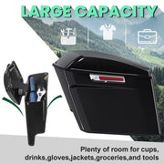 DURAFORCE 5" Stretched Hard Saddlebags For Harley Electra Road Street Glide Dyna 1993-2013