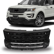 DURAFORCE Front Bumper Grille Glossy Black For Ford Explorer 2016-2017 FO1200578