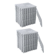 DURAFORCE 50PCS 12 x 12in Interlocking Drainage Floor Tiles Modular Interlocking Tile Gray