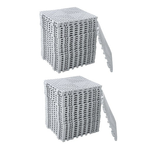 DURAFORCE 50PCS 12 x 12in Interlocking Drainage Floor Tiles Modular Interlocking Tile Gray