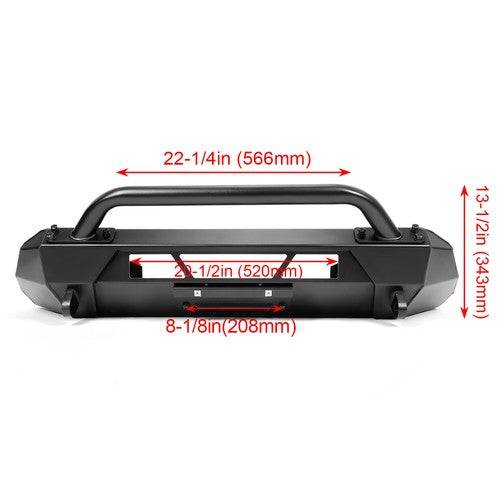 Steel Front Stubby Bumper Guard Bull Bar for Toyota Tacoma 2016-2023