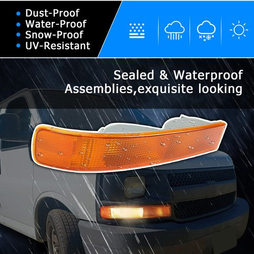 Turn Signal Marker Light Lamp RH Passenger for 03-22 Chevy GMC Van