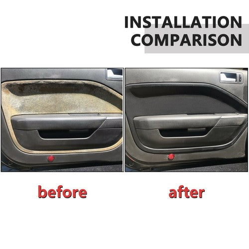 2pcs Front Door Panel Black Insert Hard Cover Kit for 05-09 Ford Mustang