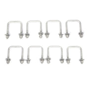 DURAFORCE 8PCS Boat Trailer Steel Dacromet U-Bolt Square 1/2" Dia x 3 1/16" x 4 5/16"