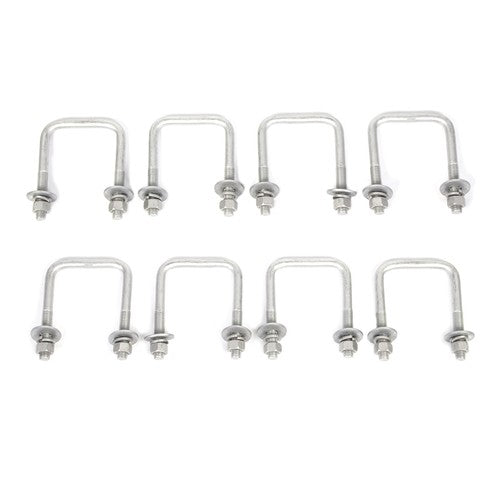 DURAFORCE 8PCS Boat Trailer Steel Dacromet U-Bolt Square 1/2" Dia x 3 1/16" x 4 5/16"