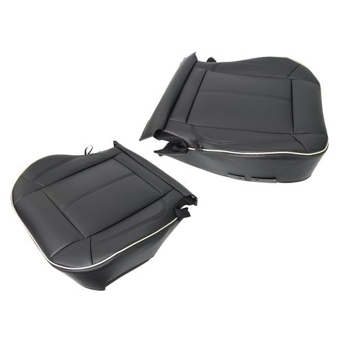 DURAFORCE NEW Black Leather For Hummer H3 2006-2010 Driver&passenger Bottom Seat Cover