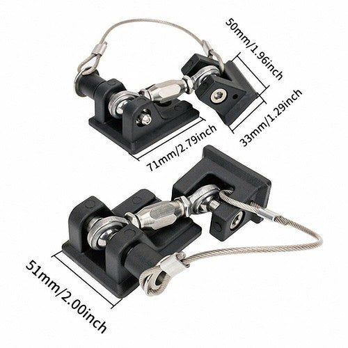 DURAFORCE Hood Latches Hood Lock 2pcs Aluminum Catch Locking Kits for Jeep Wrangler JK JL