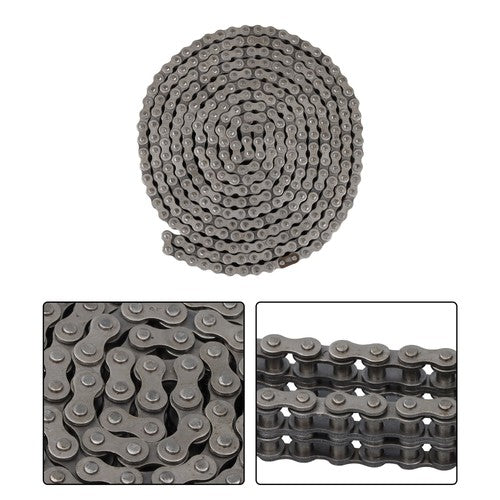 DURAFORCE #35-2 Duplex Roller Chain 10 Feet Heavy Duty Double Strand with 2 Master Links