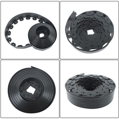 DURAFORCE 60pcs Anchoring Spik L-shaped 60FT Garden Edge Lawn Grass Stone Isolation Strip