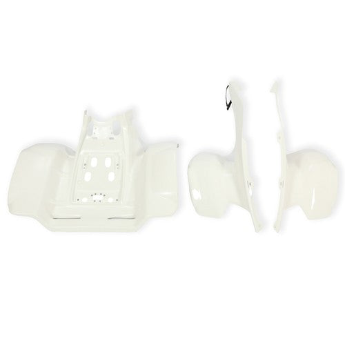 DURAFORCE New For 1986-1989 Honda TRX 250R TRX250R White Front & Rear Fender Plastics Kit