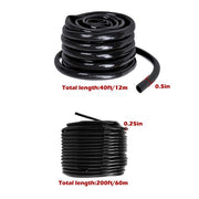 DURAFORCE 240FT Drip Irrigation System with 1/4 1/2 Tubing and Accessories for Garden