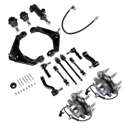 DURAFORCE Front Wheel Hub Bearing Control Arm Suspension Kit for GMC Sierra 1500 2500 HD