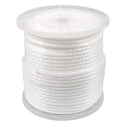 DURAFORCE 5/16 Inch 250ft White Nylon Solid Braid Rope | High UV & Abrasion Resistance