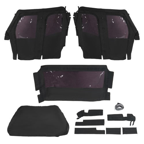 Soft Doors Cab Enclosure for Kawasaki Mule PRO FXT DXT 15-24 Roof Rear Window