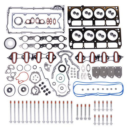 DURAFORCE Full Gasket Set Head Bolts For 2002-2011 Chevrolet GMC Buick Cadillac 4.8L 5.3L