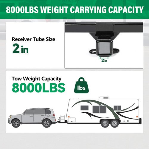 DURAFORCE Class 3 Trailer Tow Hitch Rear Bumper 2" Receiver For Toyota RAV4 19 20 21-23 24