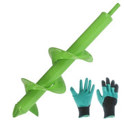 DURAFORCE DIY Garden Auger Lime- 3"x12" Drill Bit Hole Digger With Thickened Spirals Green